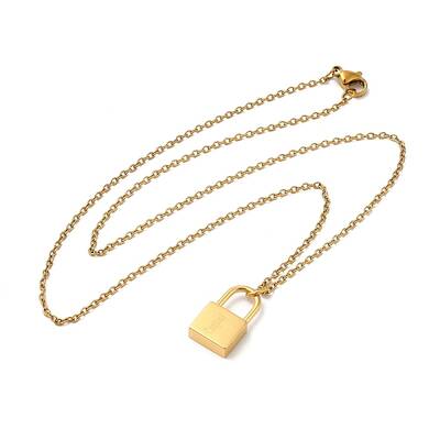 304 Stainless Steel Rolo Chain Pendant Necklaces