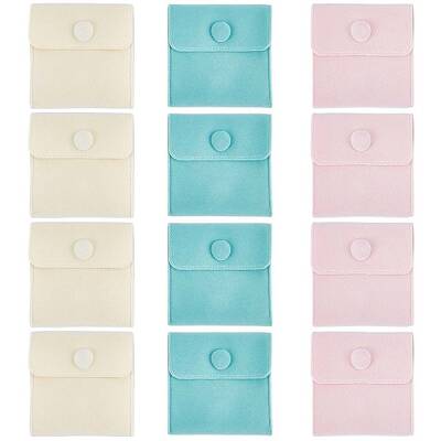 3 Colors Square Velvet Jewelry Bags