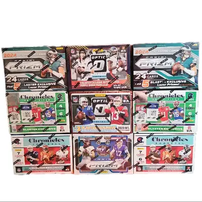 Break #394 - 3 Year Mixer 2021-2023-2024 Optic-Prizm-Chronicles (9) Blaster Football - Pick Your Team
