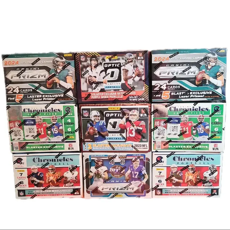 Break #394 - 3 Year Mixer 2021-2023-2024 Optic-Prizm-Chronicles (9) Blaster Football - Pick Your Team