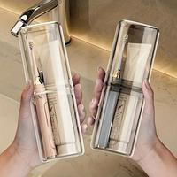 Portable Travel Toothbrush & Toothpaste Holder, 1 Count Clear Toothbrush Storage Box, Toothbrush Organizer for Home & Travel