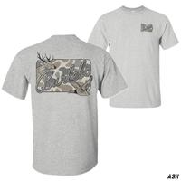 Burlebo Camo Hunting T-Shirt, Deer and Duck Graphic, Outdoor Sportsman Design, Unisex Fit, Short Sleeve, Hunting Apparel - To...
