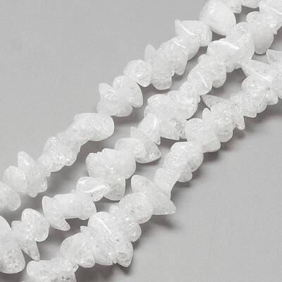 Natural Crackle Quartz Crystal Beads Strands
