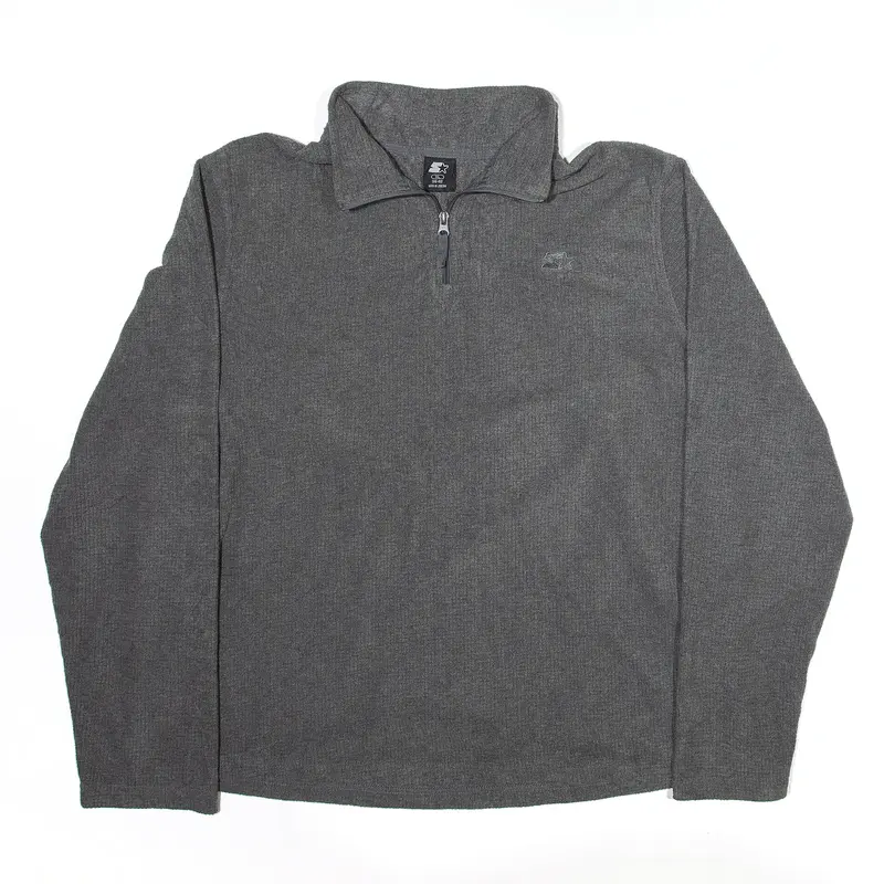 STARTER Fleece Grey 1/4 Zip Mens XL
