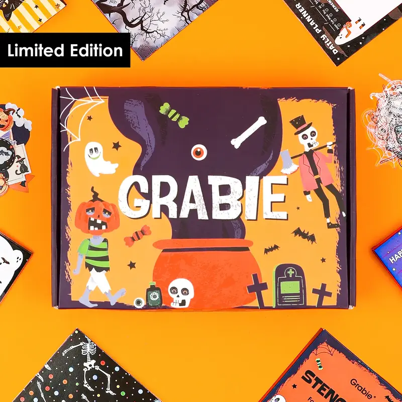 Grabie 2024 Halloween Themed Scrapbook Club Box, Spooky Season Limited Edition, TikTokShopRestock, FallFreshness