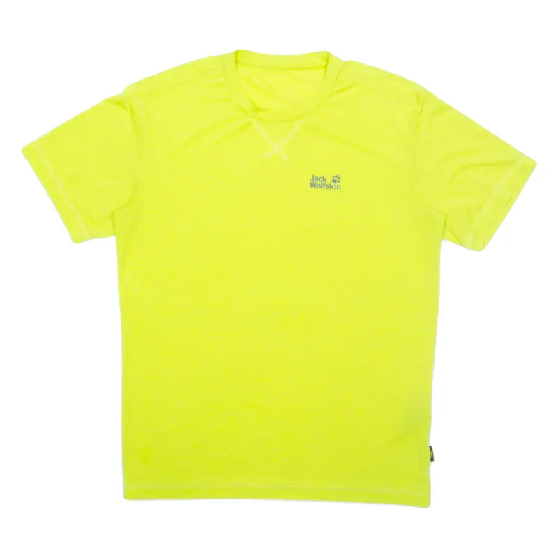 JACK WOLFSKIN Mens T-Shirt Yellow M