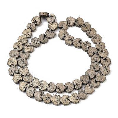 Electroplated Natural Lava Rock Beads Strands