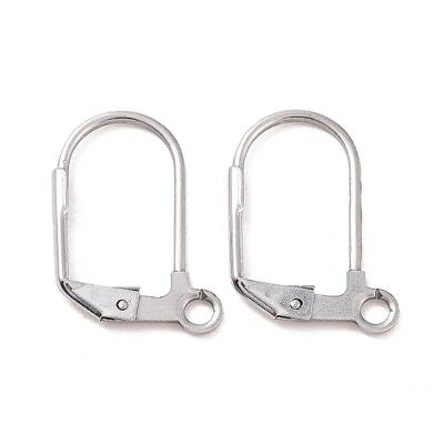 Tarnish Resistant Original Color Stainless Steel Leverback Earring Findings