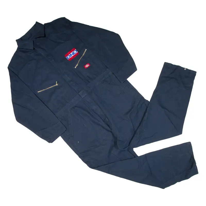 DICKIES Carpenter Workwear Mens Boiler Suit Blue Relaxed XL W44 L29