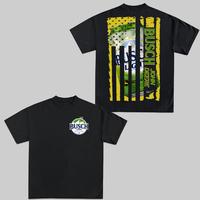 Busch Light John Deere US Flag T-Shirt US Fresh Beer Summer 4th of July Drinking 2-Sided Graphic Tees Summer Outfit Menswear ...