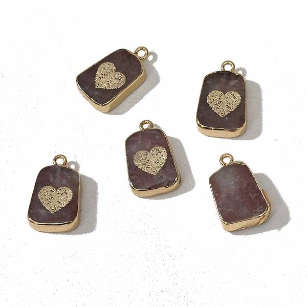 Natural Strawberry Quartz Pendants