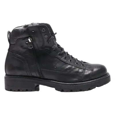 NERO GIARDINI Lace-Up Boots Black Leather Mens UK 7