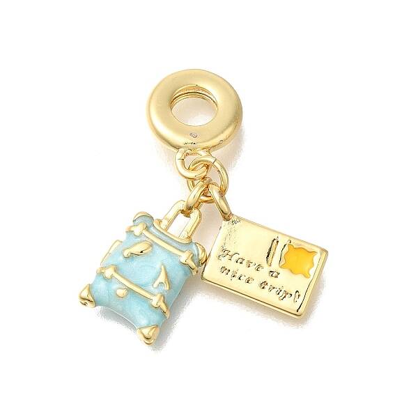 Brass Enamel European Dangle Charms