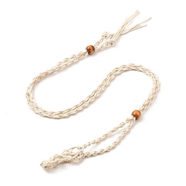Braided Wax Rope Cord Macrame Pouch Necklace Making