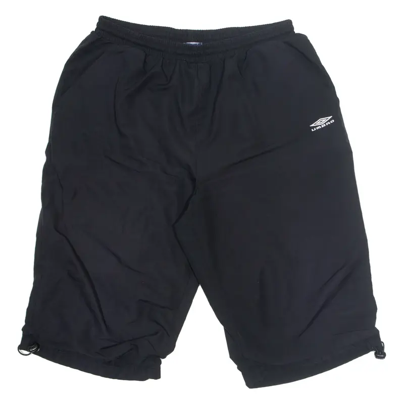 UMBRO Mesh Lined 3/4 Length Mens Sports Shorts Black 2XL W32