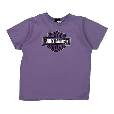 Age 5-6 Harley Davidson T-Shirt - XS Purple Cotton