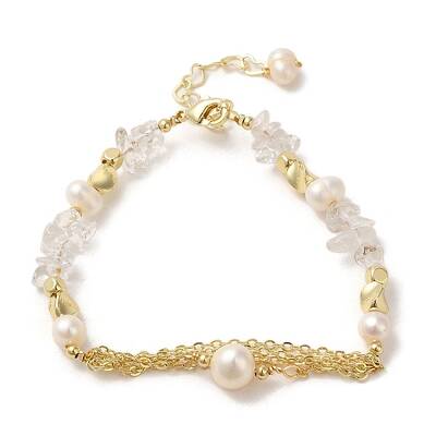 Brass Chains Tassel Link Bracelet