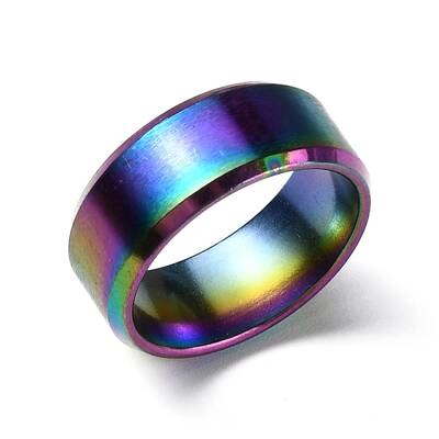 Stainless Steel Wide Band Finger Rings for Women Men