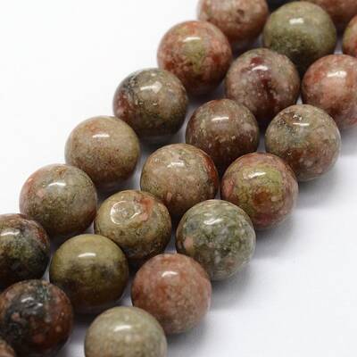 Natural Unakite Beads Strands
