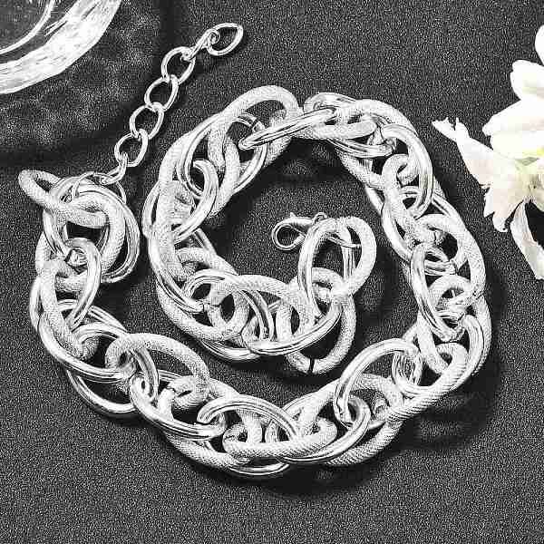 Punk Hiphop Styles Alloy Rope Chain Necklaces for Men