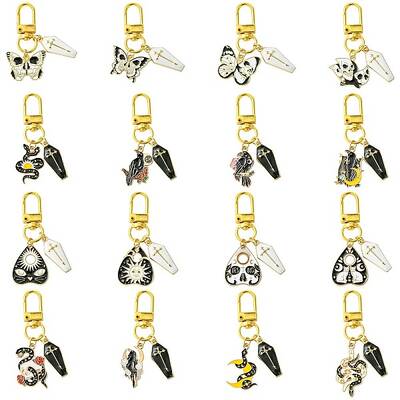 Gothic Alloy Enamel Coffin Pendant Decoration
