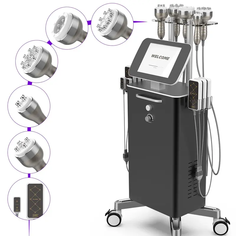 6 in 1 40k Cavitation Machine with Radio Frequency Vacuum Laser Lipo for Body Sculpting Skin Tightening