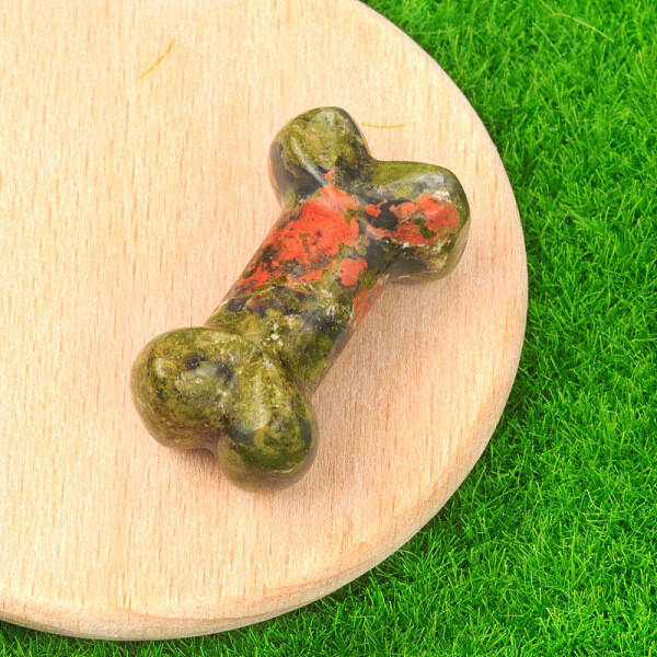 Natural Unakite Carved Healing Bone Figurines