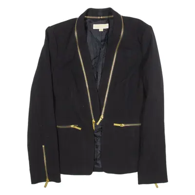 MICHAEL KORS Womens Blazer Coat Black UK 10
