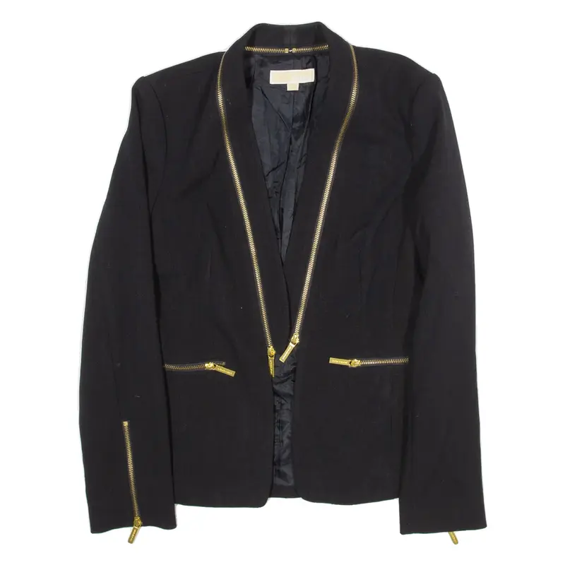 MICHAEL KORS Womens Blazer Coat Black UK 10
