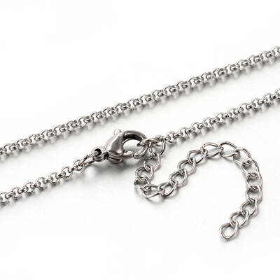 Tarnish Resistant 304 Stainless Steel Rolo Chain Necklaces