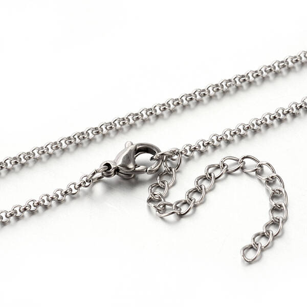 Tarnish Resistant 304 Stainless Steel Rolo Chain Necklaces