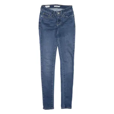 LEVI'S Premium Big E 711 Jeans Blue Denim Slim Skinny Womens W24 L32
