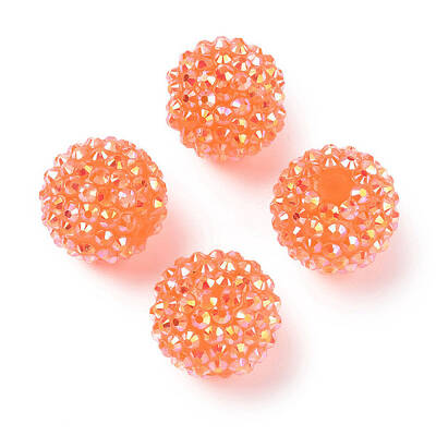 AB-Color Resin Rhinestone Beads