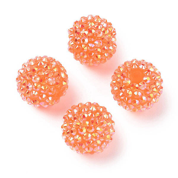 AB-Color Resin Rhinestone Beads