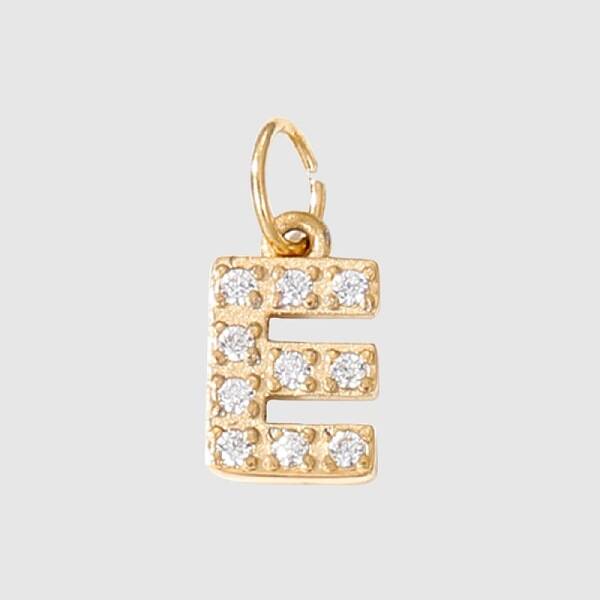 Stainless Steel Cubic Zirconia Pendants with Jump Rings