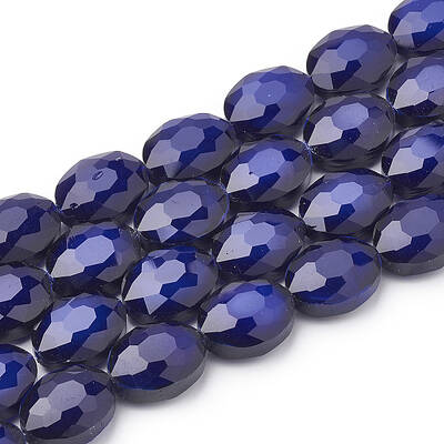 Opaque Solid Color Glass Beads Strands