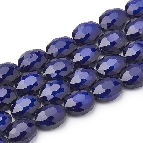 Opaque Solid Color Glass Beads Strands