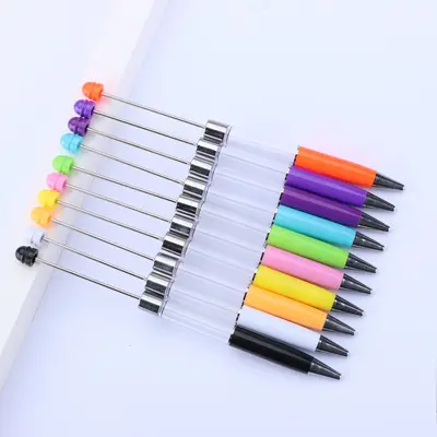7 Pens Water Globe Beadable Pens WHOLESALE BULK Beaded Ballpoint Pen 1.0mm Medium Suitable for DIY with Beads and Focals Ship...