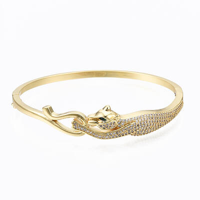 Brass Micro Pave Cubic Zirconia Bangles