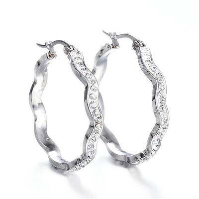 304 Stainless Steel Hoop Earrings