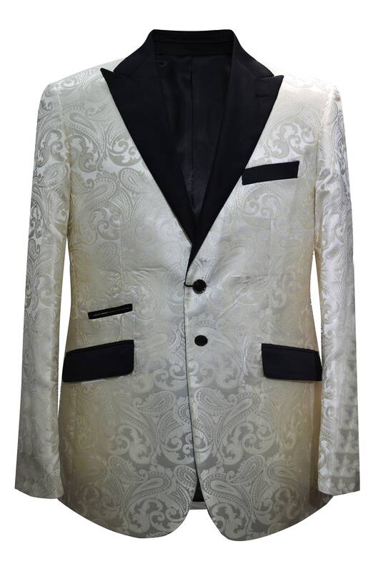 Paisley-400 Ivory - Mens Wholesale Blazers