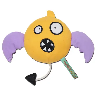 Touchdog Cartoon Flying Critter Monster Plush Dog Toy - Orange