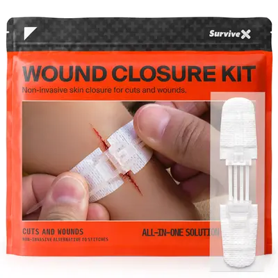 SURVIVEX Zip-Stitch Wound Closure Kit - Non-Invasive Skin Healing Solution for Cuts & Wounds - Gentle, Adjustable Tension, No...