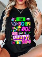 90s Rave Ideas For Women & Party Outfit 90s Festival Costume Cotton T-Shirt