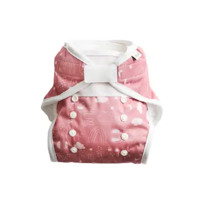 Vimse One Size Diaper Cover + Inserts, Rusty Pink Teddy