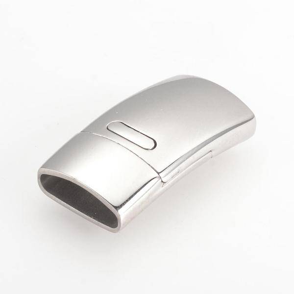 Tarnish Resistant 304 Stainless Steel Magnetic Clasps with Glue-in Ends
