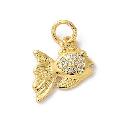 Brass Micro Pave Cubic Zirconia Pendants