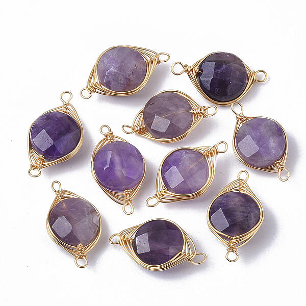 Natural Amethyst Links connectors