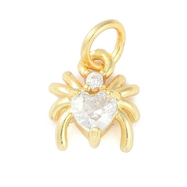 Brass Micro Pave Cubic Zirconia Pendants
