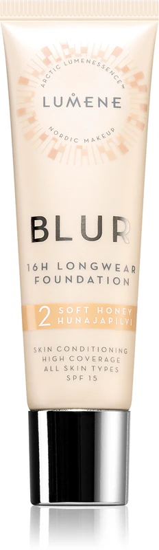 Lumene Blur 16h long-lasting foundation SPF 15 color 2 Soft Honey 30 ml